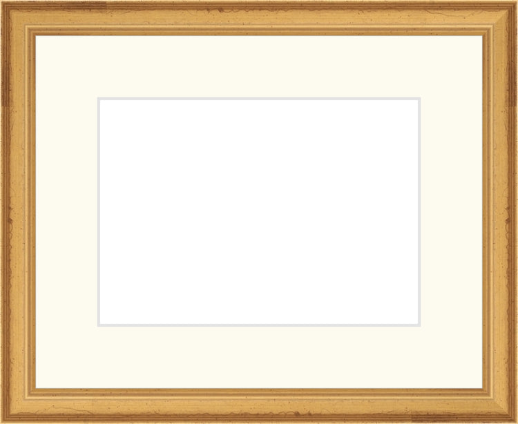 Traditional Gold Frame. Opening Size: 5x7. Final Size: 9'' X 11''
