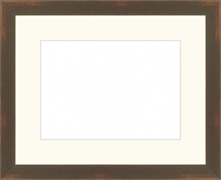 Worn Brown Frame. Opening Size: 5x7. Final Size: 9'' X 11''