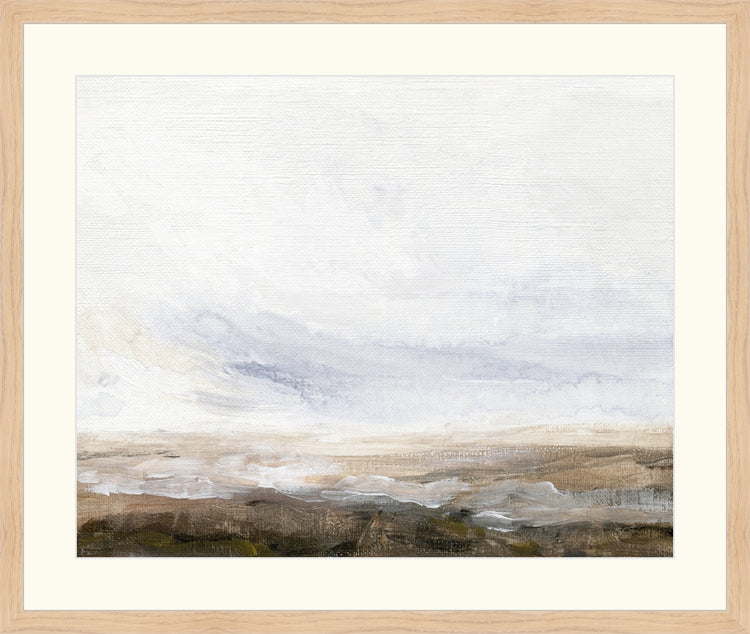 Framed Dunes. Frame: Natural Wood. Paper: Rag Paper. Art Size: 17x21. Final Size: 22'' X 26''