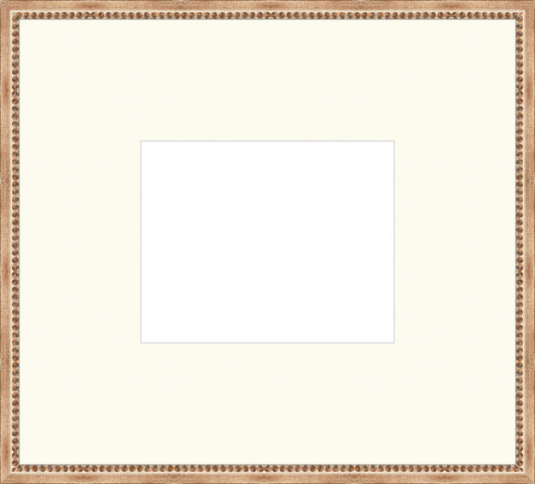 Silver Beaded Frame. Opening Size: 8x10. Final Size: 19'' X 21''