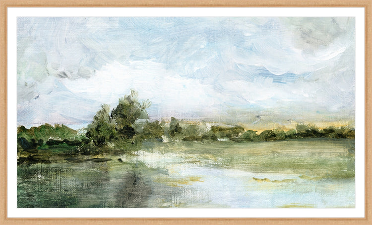 Framed Reminiscence. Frame: Gold Pattern Texture. Paper: Rag Paper. Art Size: 17x30. Final Size: 19'' X 32''