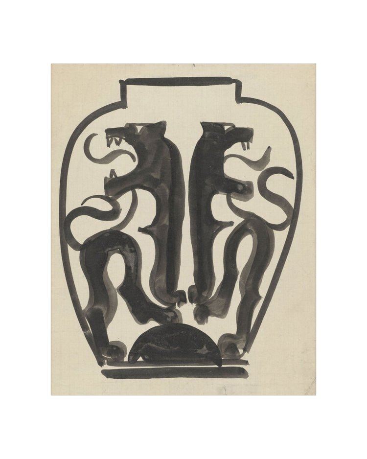 Vintage Ink Vase