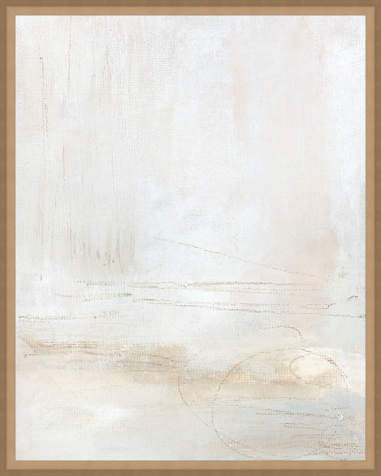 Framed Hazy Rain. Frame: Bevel Sand. Paper: Rag Paper. Art Size: 19x15. Final Size: 20'' X 16''