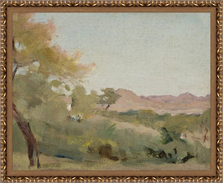 Framed Fields IV. Frame: Gold Ornate. Paper: Rag Paper. Art Size: 16x20. Final Size: 18'' X 22''