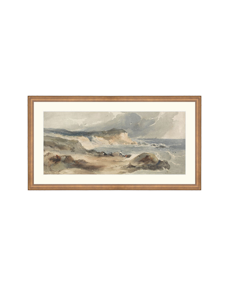 Watercolor Moody Beach