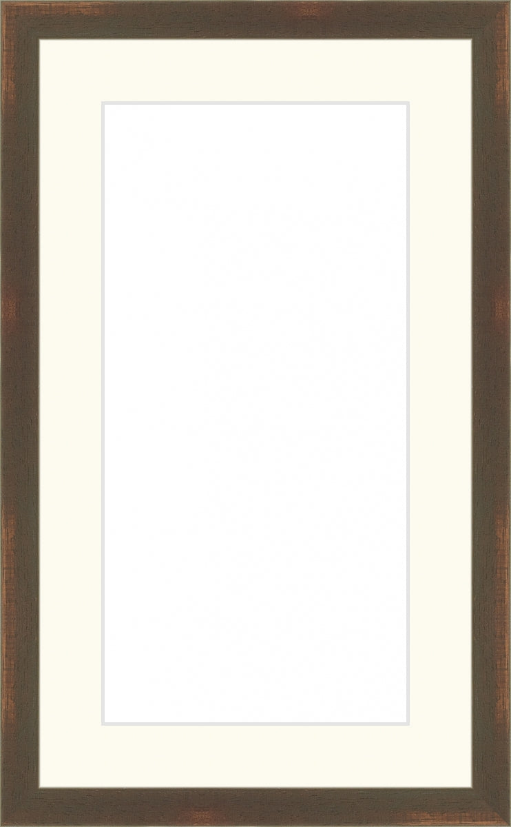 Worn Brown Frame. Opening Size: 12x6. Final Size: 16'' X 10''