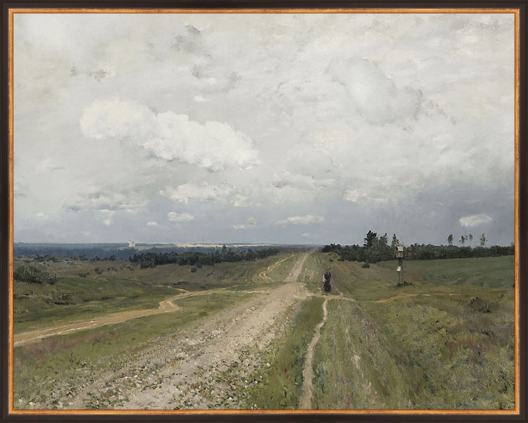 Framed Field Route. Frame: Traditional Black and Gold. Paper: Rag Paper. Art Size: 23x29. Final Size: 24'' X 30''