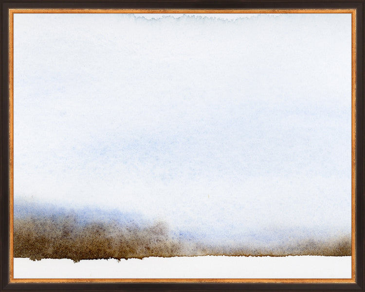Framed Moody Winter. Frame: Traditional Black and Gold. Paper: Rag Paper. Art Size: 15x19. Final Size: 16'' X 20''