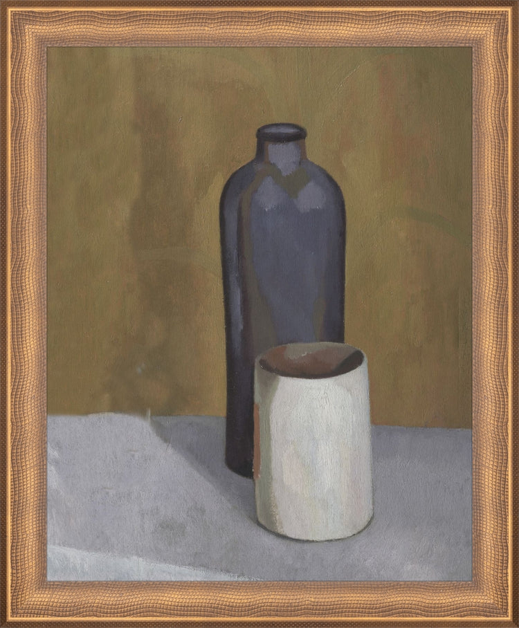 Framed Still Life Vases. Frame: Timeless Bronze. Paper: Rag Paper. Art Size: 10x8. Final Size: 11'' X 9''