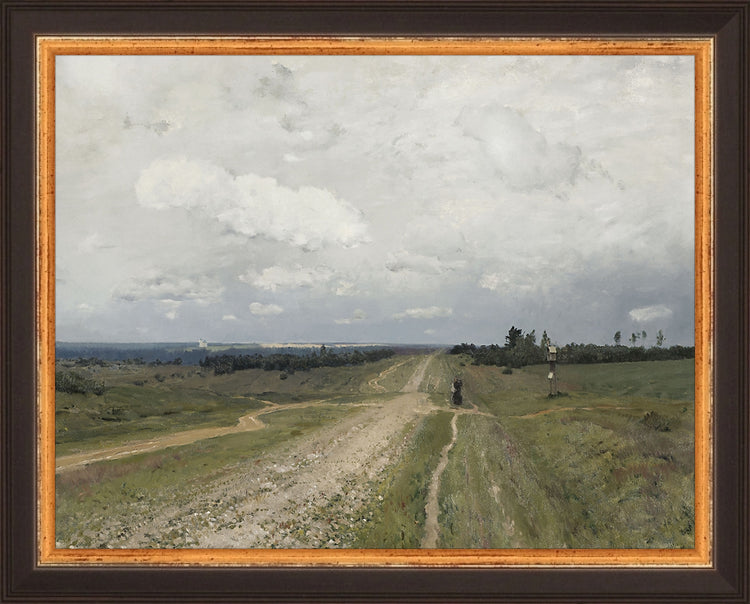 Framed Field Route. Frame: Traditional Black and Gold. Paper: Rag Paper. Art Size: 7x9. Final Size: 8'' X 10''