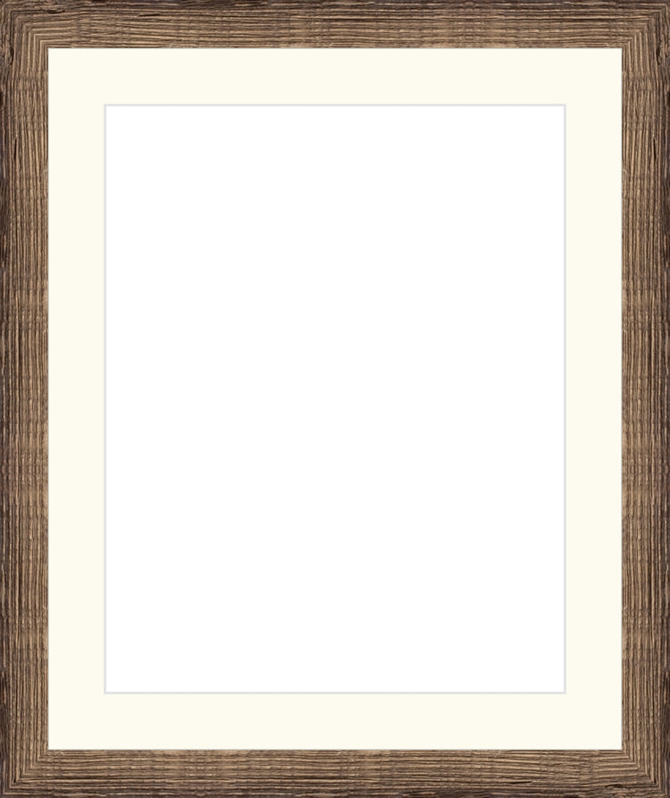 Rustic Wood Frame. Opening Size: 14x11. Final Size: 18'' X 15''