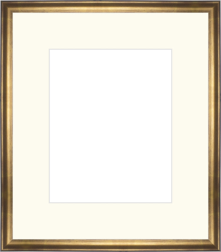 Muted Gold Frame. Opening Size: 10x8. Final Size: 16'' X 14''