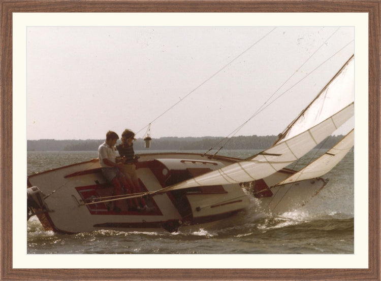 Uploaded Art:MI_Mom_Dad_Fleet Fin.jpg. Frame: Dark Walnut. Paper: Rag Paper. Art Size: 14x20. Final Size: 17'' X 23''