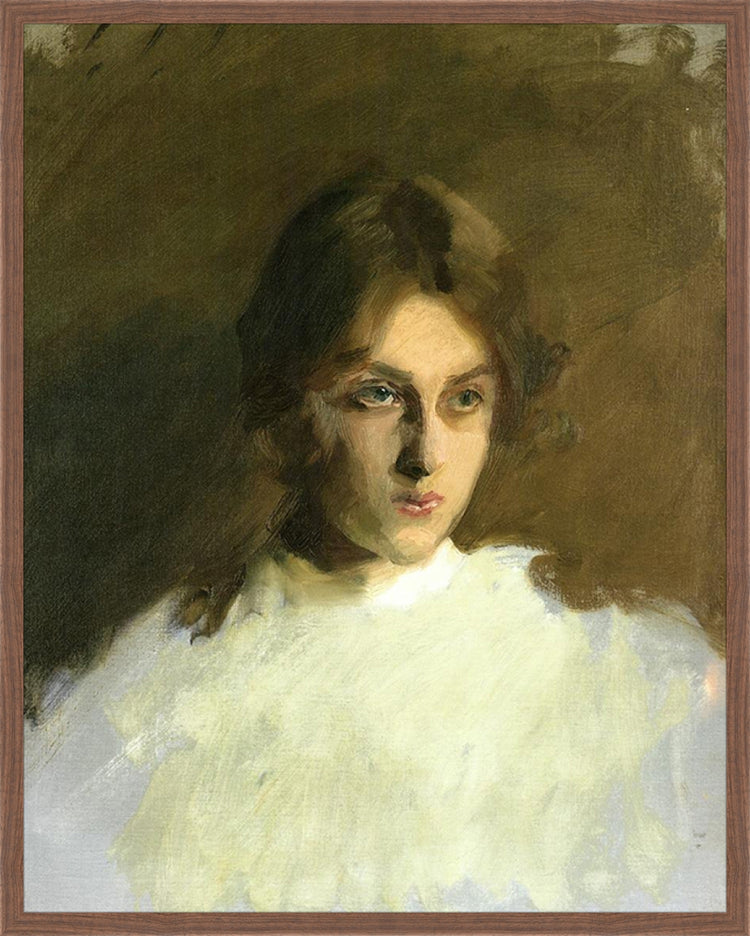 Framed Portrait VI. Frame: Dark Walnut. Paper: Rag Paper. Art Size: 29x23. Final Size: 30'' X 24''