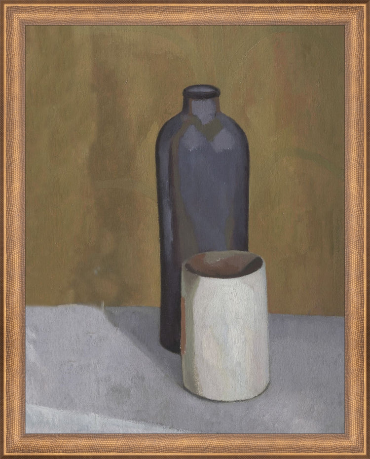 Framed Still Life Vases. Frame: Timeless Bronze. Paper: Rag Paper. Art Size: 14x11. Final Size: 15'' X 12''