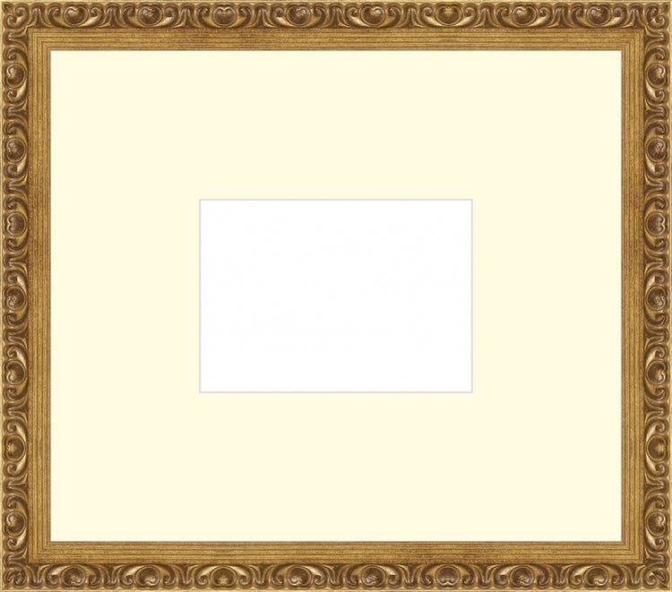 Gold Ornate Frame. Opening Size: 5x7. Final Size: 15'' X 17''