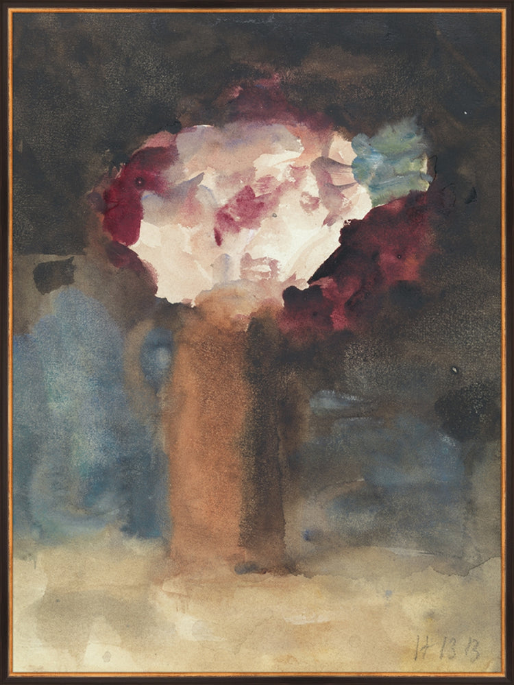 Framed Loose Flowers. Frame: Traditional Black and Gold. Paper: Rag Paper. Art Size: 39x29. Final Size: 40'' X 30''