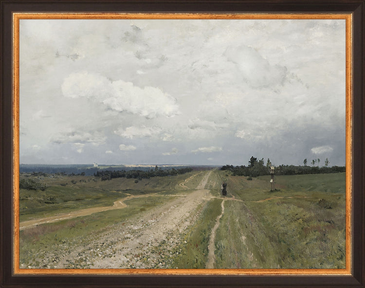 Framed Field Route. Frame: Traditional Black and Gold. Paper: Rag Paper. Art Size: 10x13. Final Size: 11'' X 14''