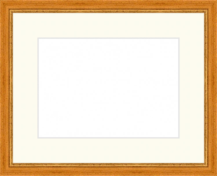 Thin Caramel Frame. Opening Size: 5x7. Final Size: 8'' X 10''