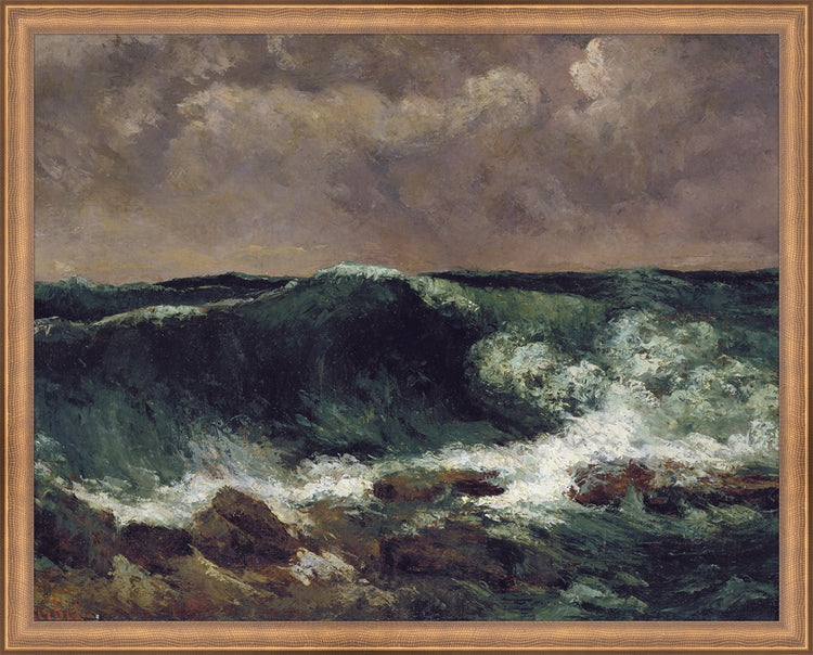 Framed Rollling Waves. Frame: Timeless Bronze. Paper: Rag Paper. Art Size: 15x19. Final Size: 16'' X 20''