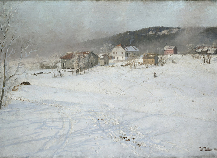 Framed Village. Frame: No Frame. Paper: Rag Paper. Art Size: 8x11. Final Size: 8'' X 11''