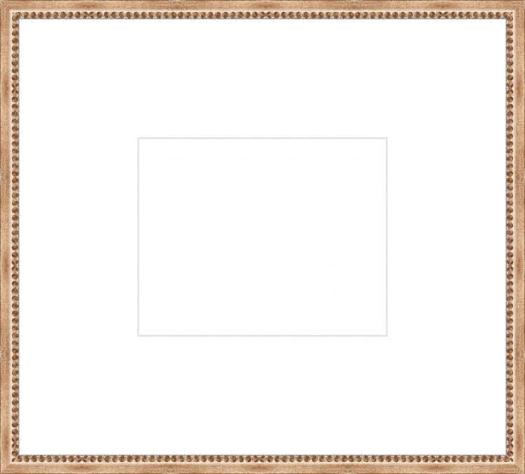 Silver Beaded Frame. Opening Size: 8x10. Final Size: 19'' X 21''