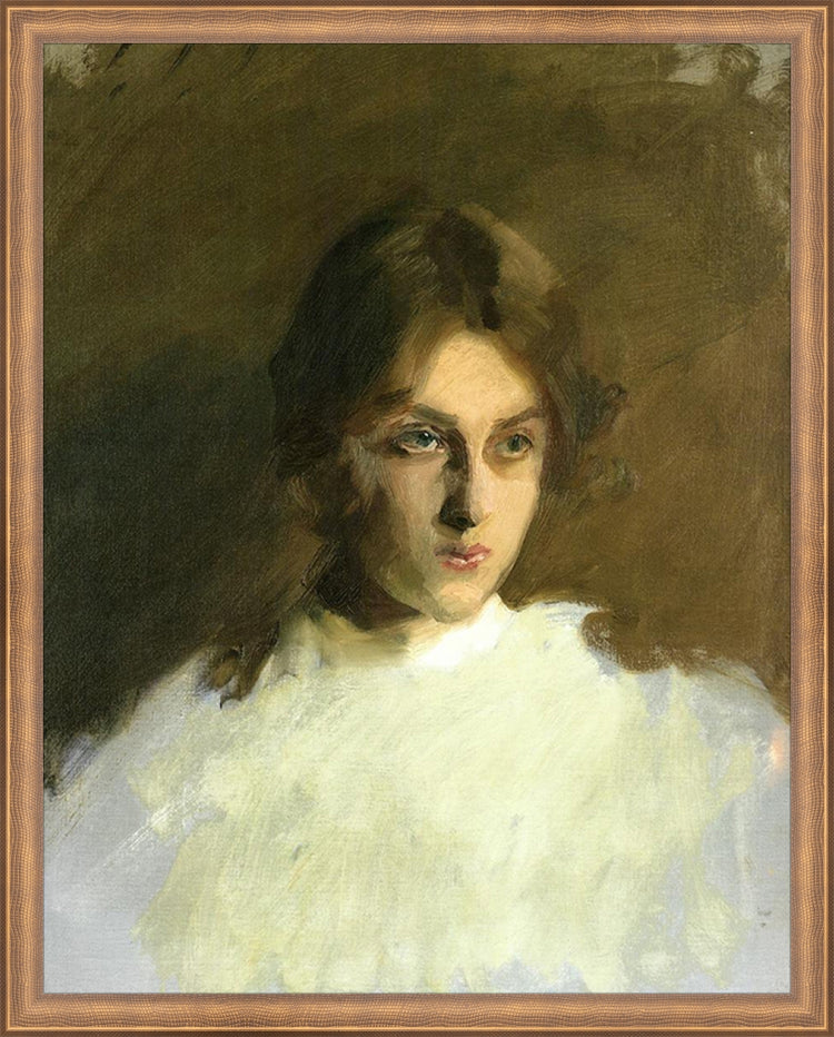 Framed Portrait VI. Frame: Timeless Bronze. Paper: Rag Paper. Art Size: 19x15. Final Size: 20'' X 16''