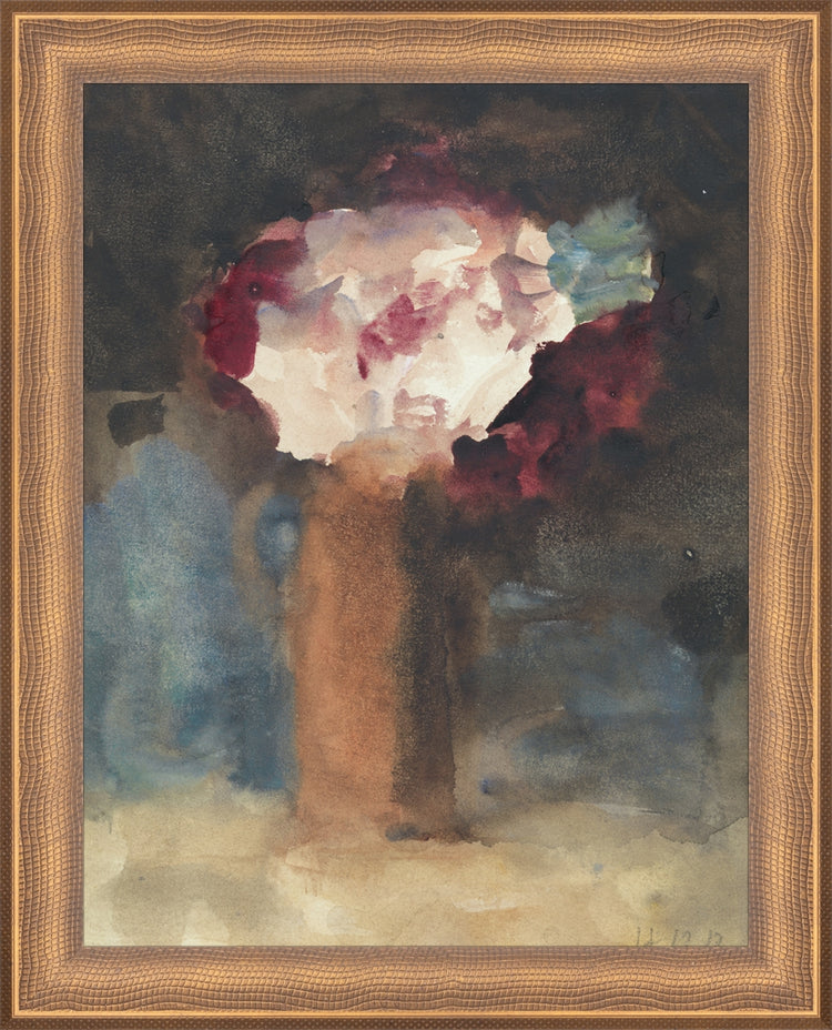 Framed Loose Flowers. Frame: Timeless Bronze. Paper: Rag Paper. Art Size: 9x7. Final Size: 10'' X 8''