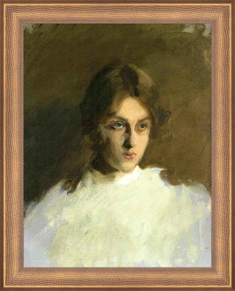 Framed Portrait VI. Frame: Timeless Bronze. Paper: Rag Paper. Art Size: 9x7. Final Size: 10'' X 8''