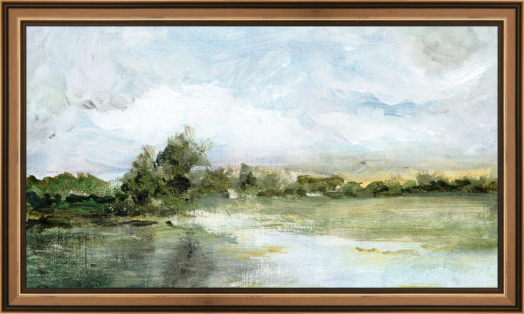 Framed Reminiscence. Frame: Traditional Bronze. Paper: Rag Paper. Art Size: 9x16. Final Size: 10'' X 17''