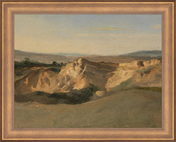 Framed Campagna. Frame: Timeless Bronze. Paper: Rag Paper. Art Size: 7x9. Final Size: 8'' X 10''