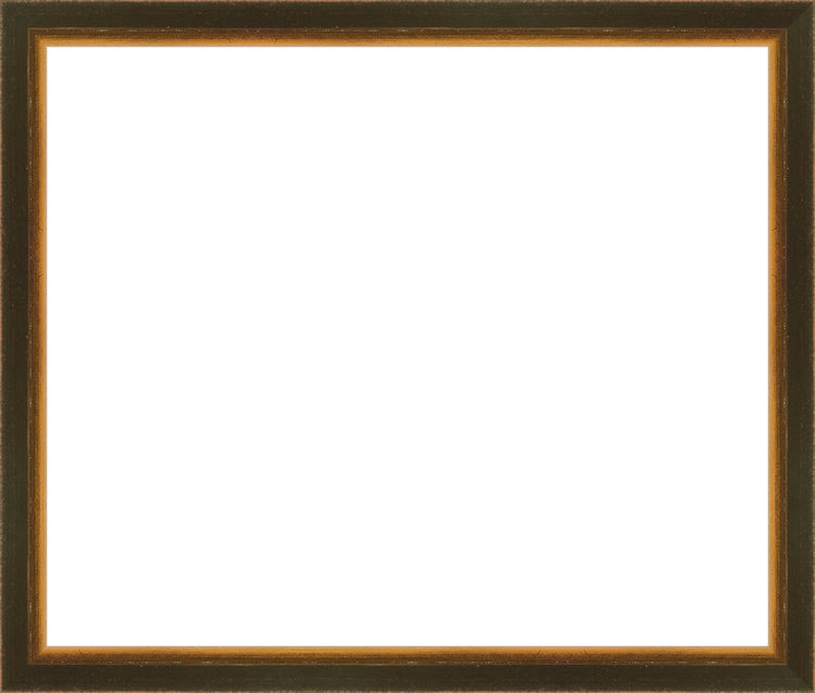 Black and Gold Brushed Frame. Opening Size: 15x18. Final Size: 17'' X 20''