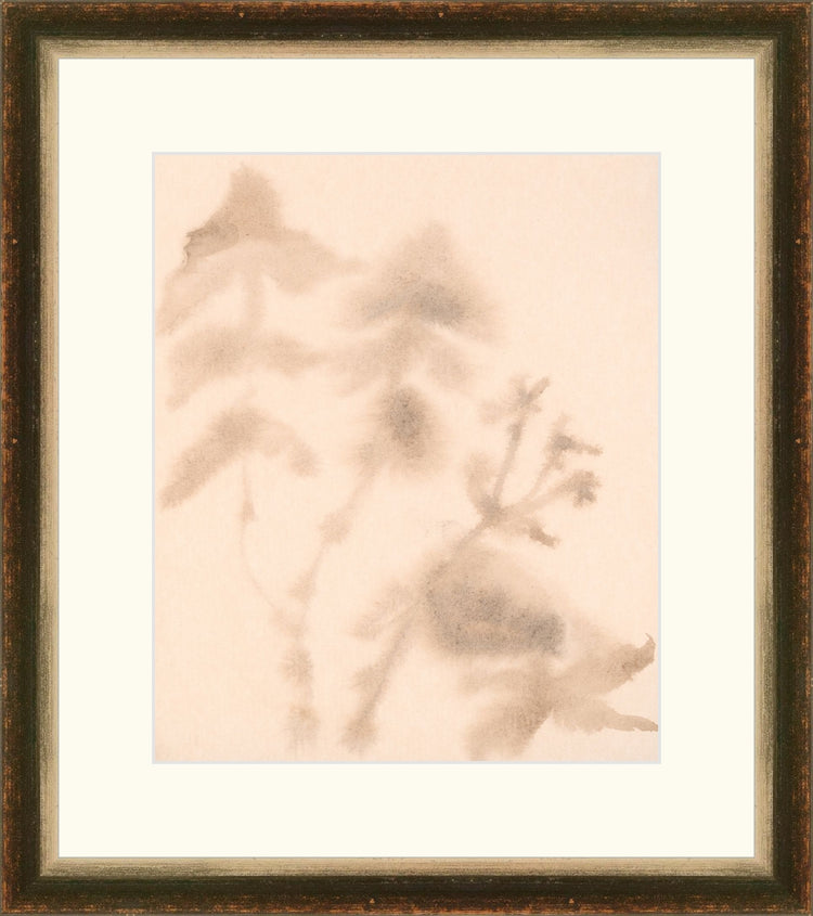 Uploaded Art:Abstract Botany Study 4 5 ratio copy 2.jpg. Frame: Black and Silver Brushed. Paper: Rag Paper. Art Size: 12x10. Final Size: 17'' X 15''