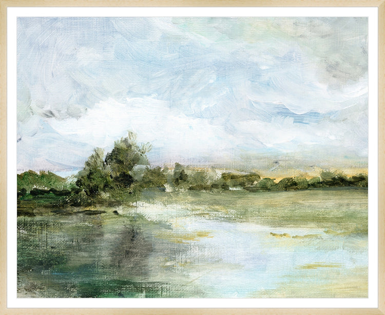 Framed Reminiscence. Frame: Natural Matte Wood. Paper: Rag Paper. Art Size: 24x30. Final Size: 26'' X 32''