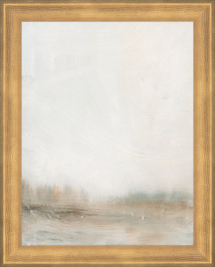 Framed Hazy Landscape. Frame: Timeless Gold. Paper: Rag Paper. Art Size: 9x7. Final Size: 10'' X 8''