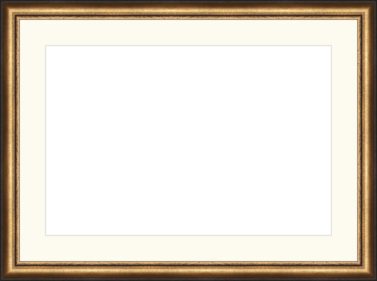 Distressed Gold and Black Frame. Opening Size: 10x15. Final Size: 14'' X 19''