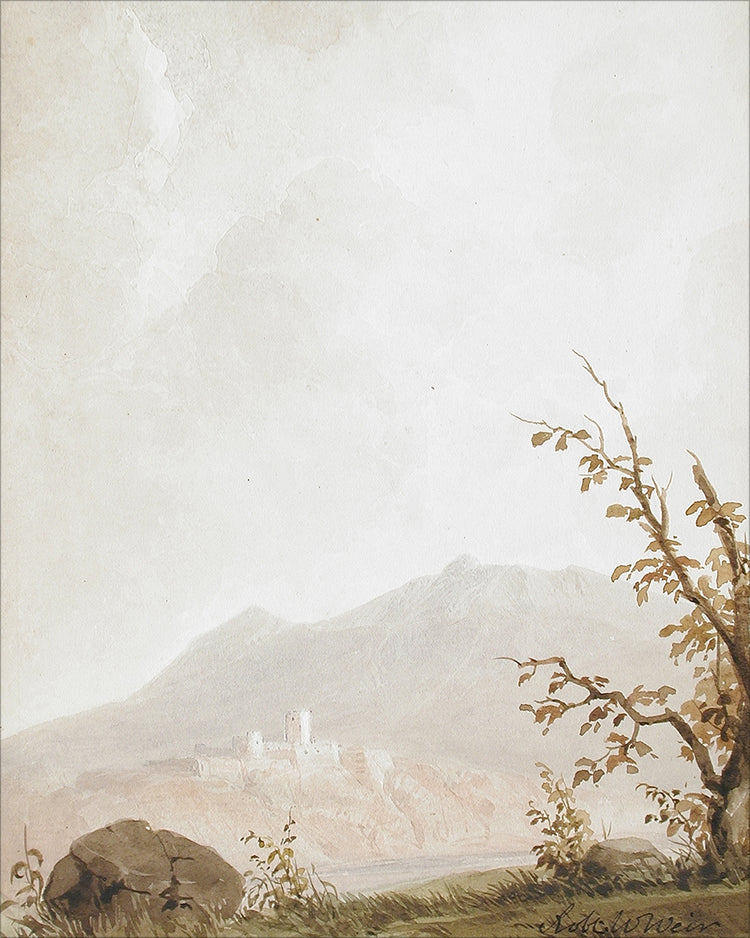 Framed Italian Fields. Frame: No Frame. Paper: Rag Paper. Art Size: 20x16. Final Size: 20'' X 16''