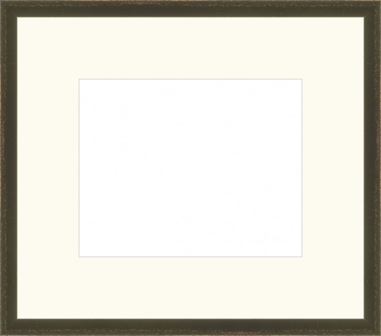 Rubbed Black Frame. Opening Size: 8x10. Final Size: 15'' X 17''