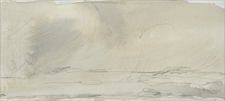 Framed Watercolor Landscape Study II. Frame: No Frame. Paper: Rag Paper. Art Size: 9x20. Final Size: 9'' X 20''