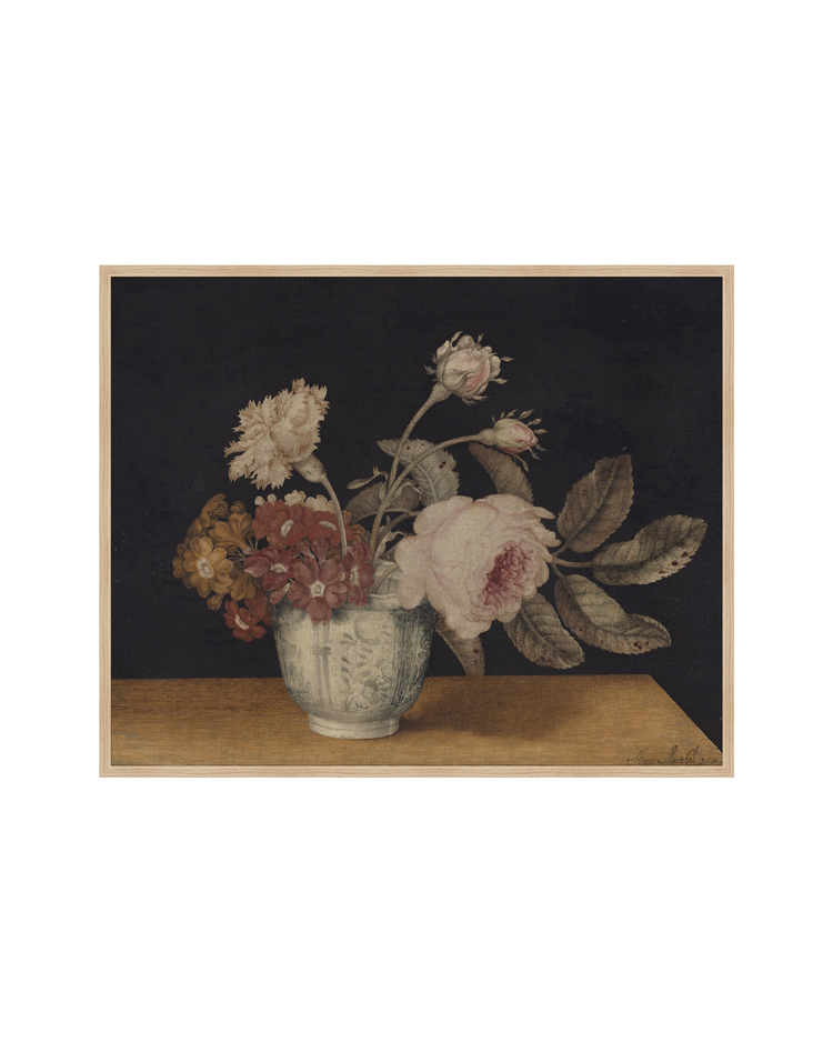 Vintage Vase of Flowers OAShop