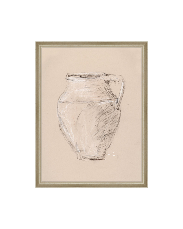 Vase Drawing Sepia