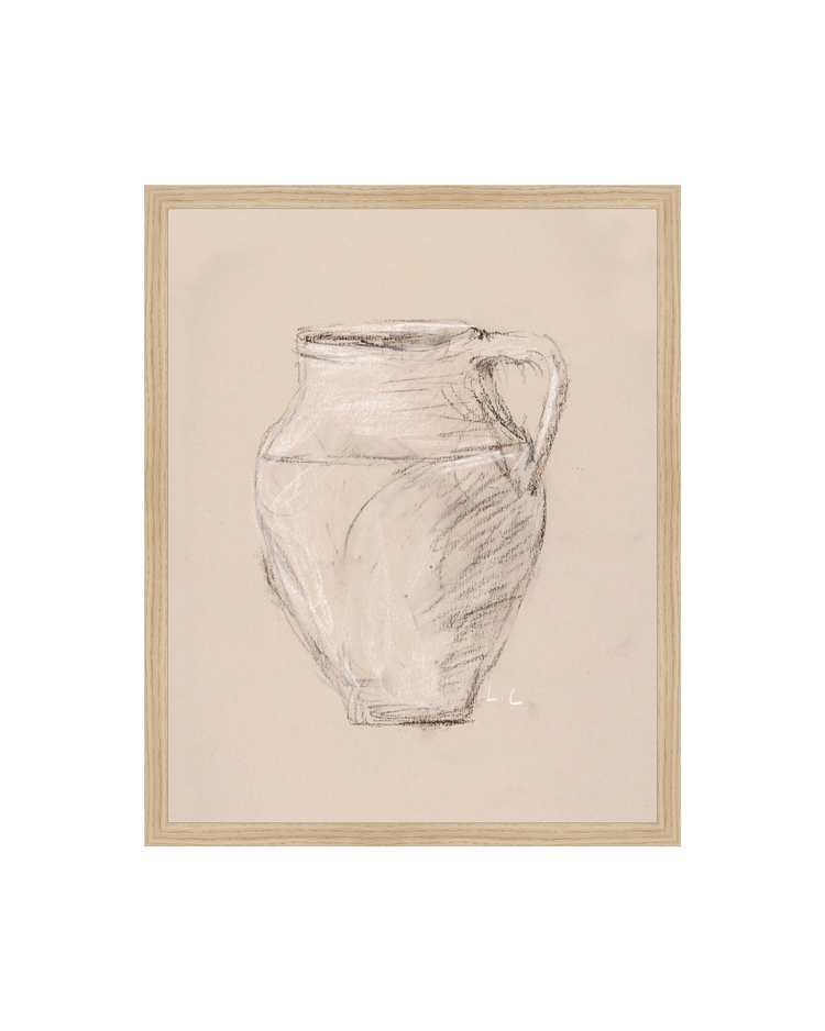 Vase Drawing Sepia