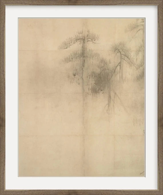 Pine Trees I - Custom Framed Print with Mat