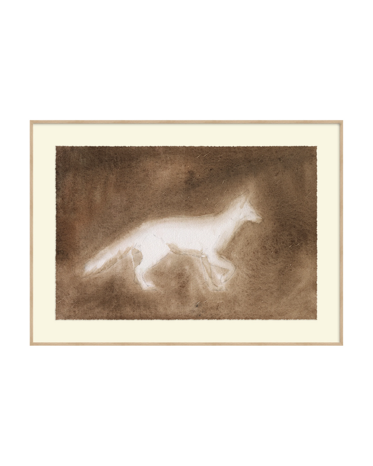 Framed - Matte Oak - Torchon - Off-White Mat / 50.5 x 36.5