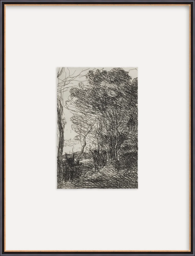 Ink Forest III - Custom Framed Print with Mat