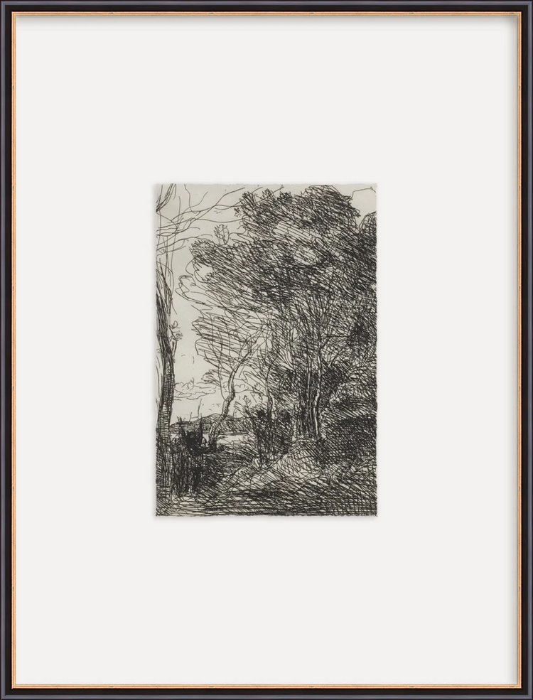 Ink Forest III - Custom Framed Print with Mat