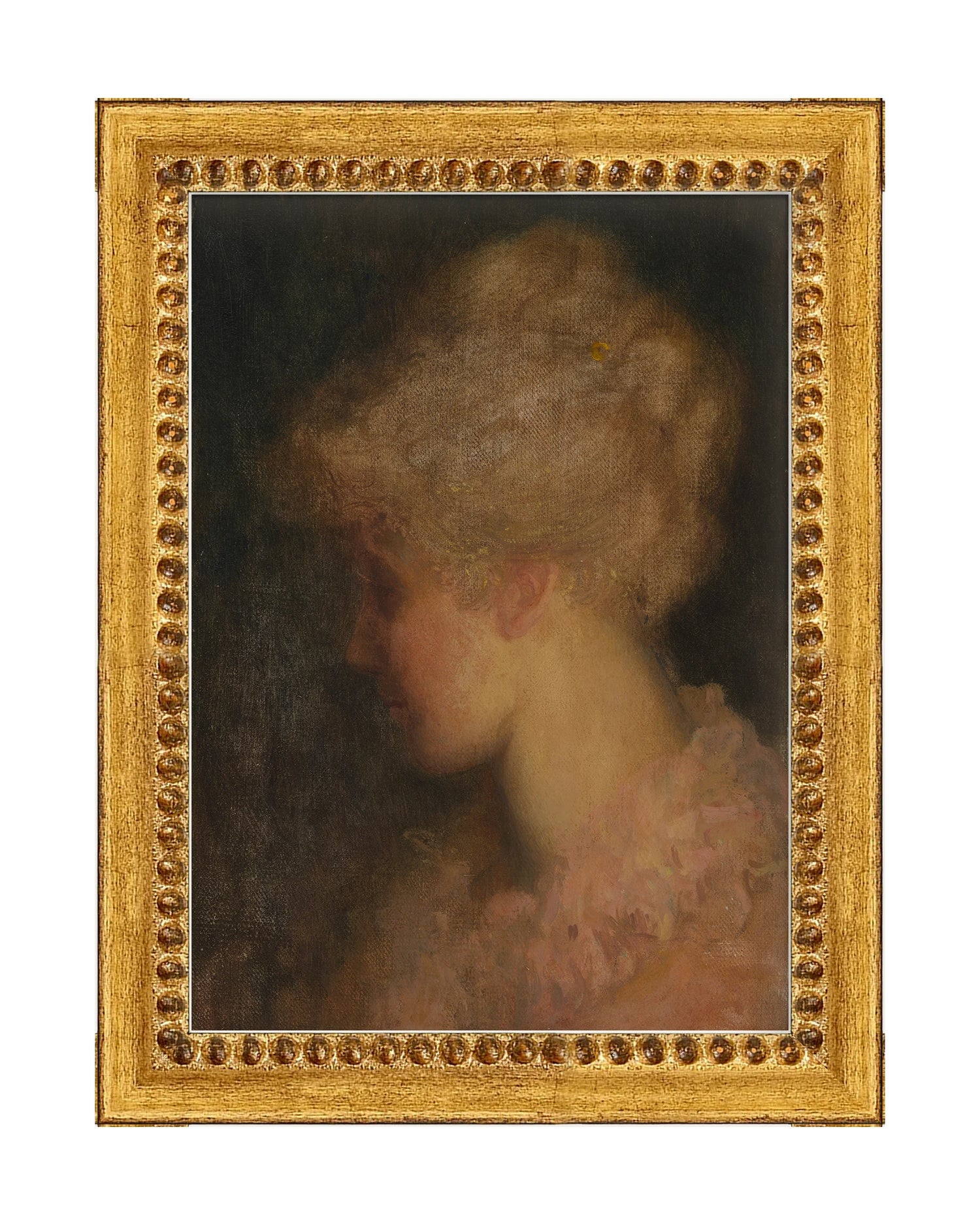 Framed - Beaded Antique Gold - Rag - Classic / 6.5 x 8.5