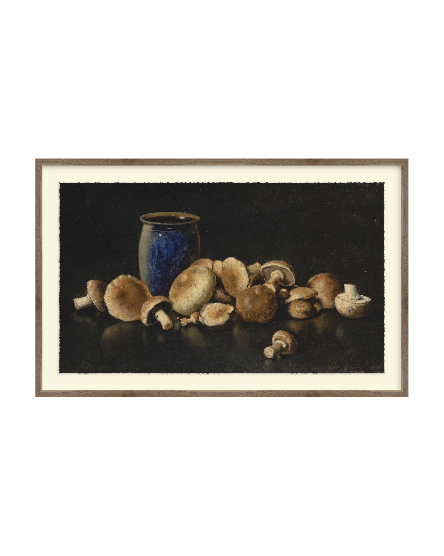 Framed - Matte Walnut - Off-White Mat / 34.5 x 22.12 / Rag Paper