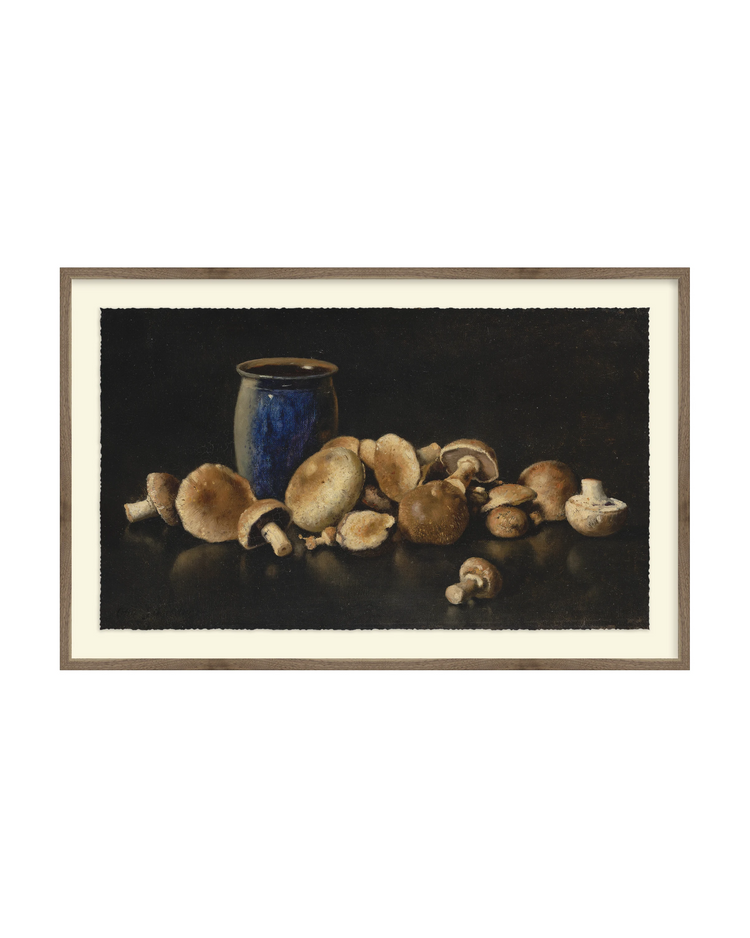 Framed - Matte Walnut - Off-White Mat / 34.5 x 22.12 / Rag Paper