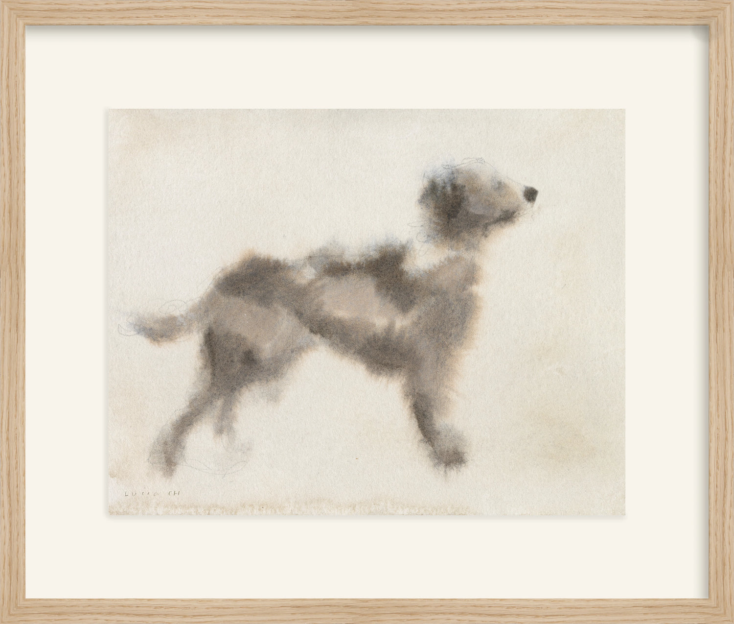 Framed - Matte Oak & Mat / 20 x 17